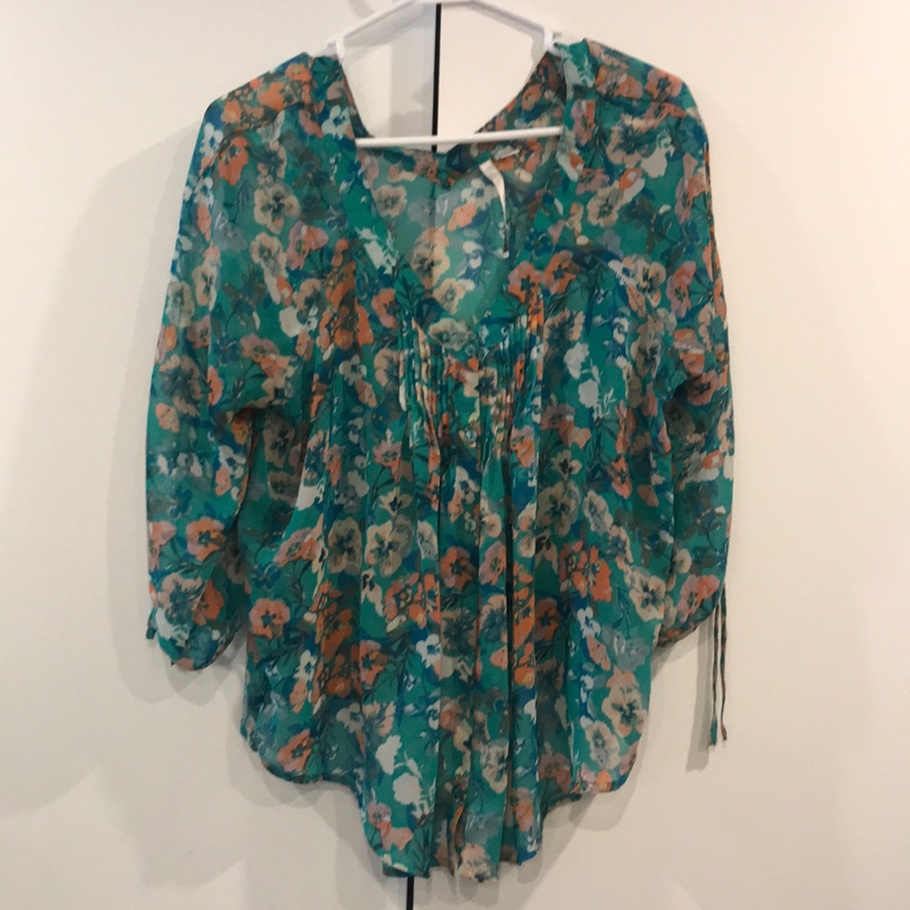 Sheer floral top